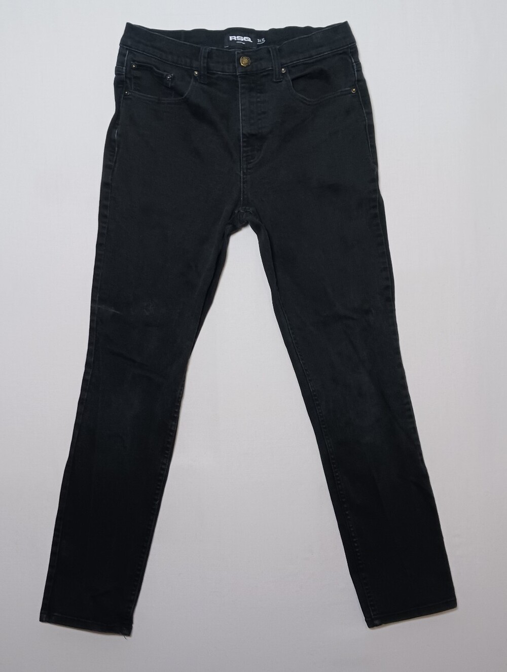 RSQ Mens Relaxed Taper Jeans 31X32 Black Denim Stretch